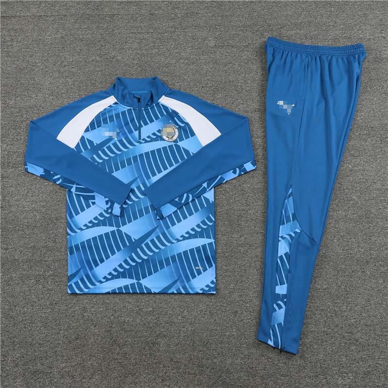Sudadera de Entrenamiento Manchester City 2023/2024 Azul/Blanco Kit